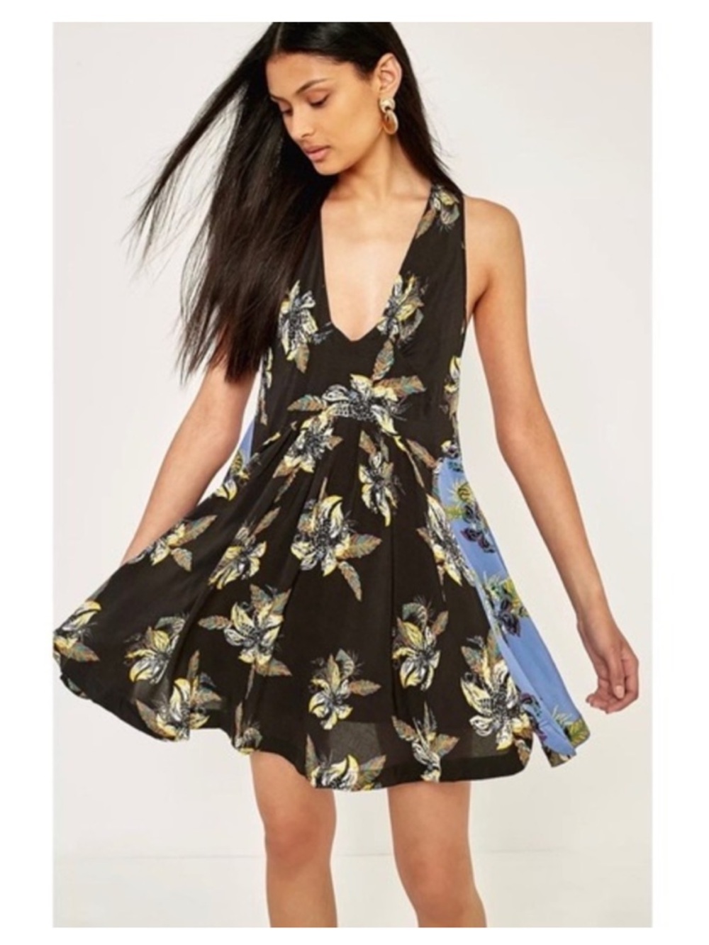 Free People Though I Was Dreaming Floral Mini Dress Small